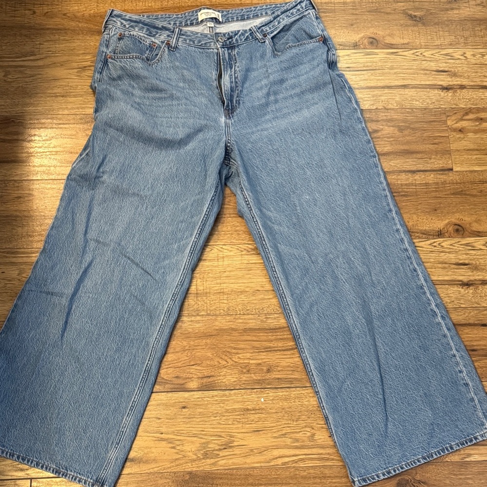 Abercrombie & Fitch Light Blue Wide Leg Jeans